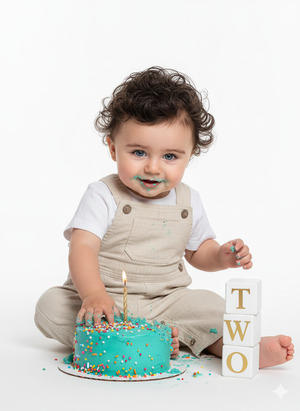 Leaning Forward Touching Cake