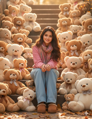 Leaning Forward with Hands on Steps