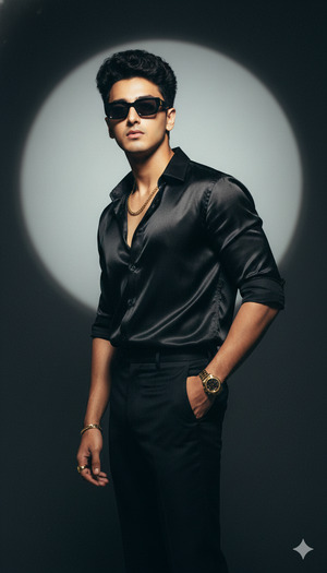 Leaning Slightly with One Shoulder Forward Cinematic Cool