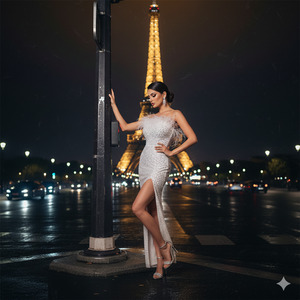 Leaning on Pole Leg Cross