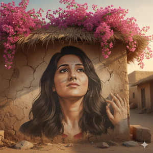 Looking Up Hand Touching Wall