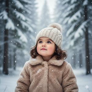 Looking Up Into the Snow Dreamy Magical