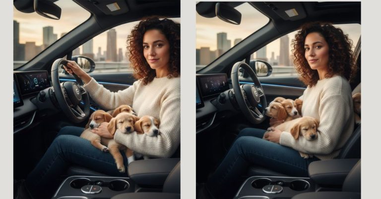 “Luxury Car + Cute Puppies” Glam Shot