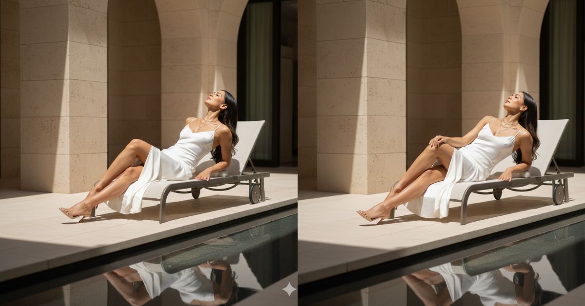 Luxury Desert Resort Portrait (Silent Luxury Editorial)