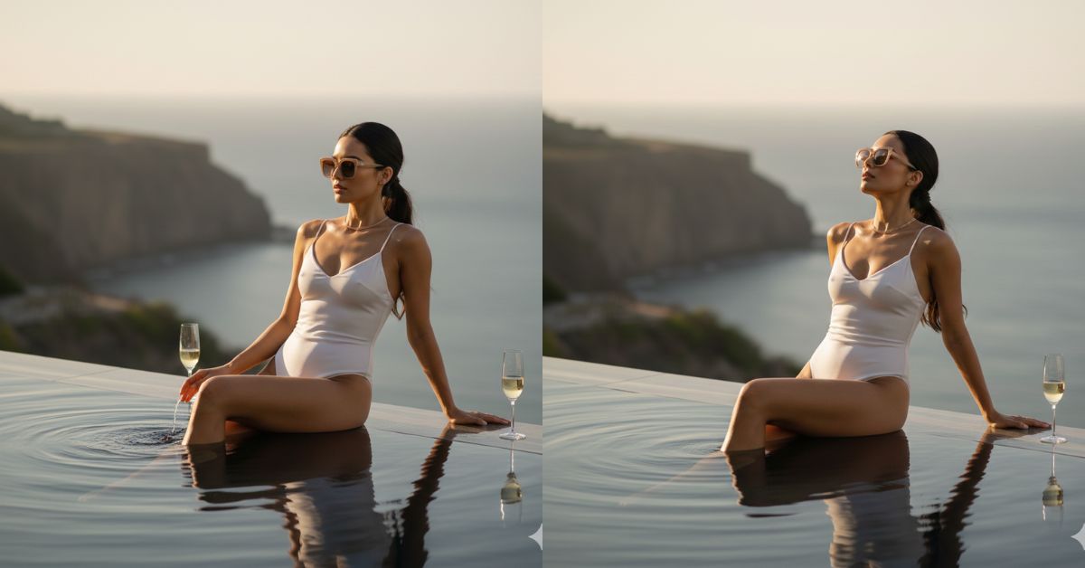 Luxury Infinity Pool Portrait (Resort Editorial Style)