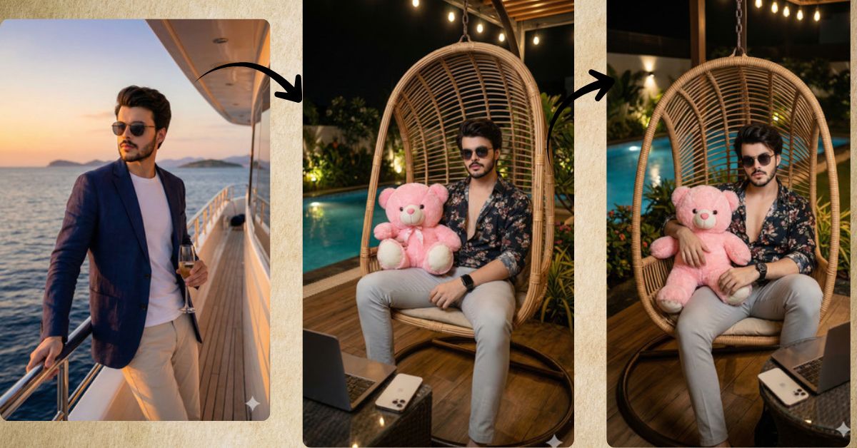 Luxury Night Terrace Portrait