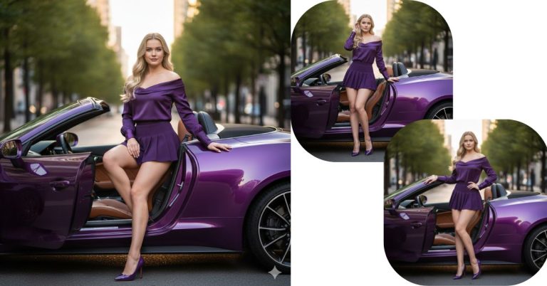 Luxury Purple Car Photoshoot