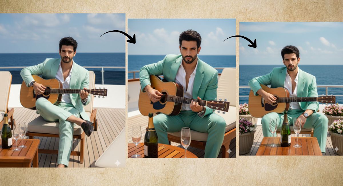 Luxury Yacht Guitar Portrait