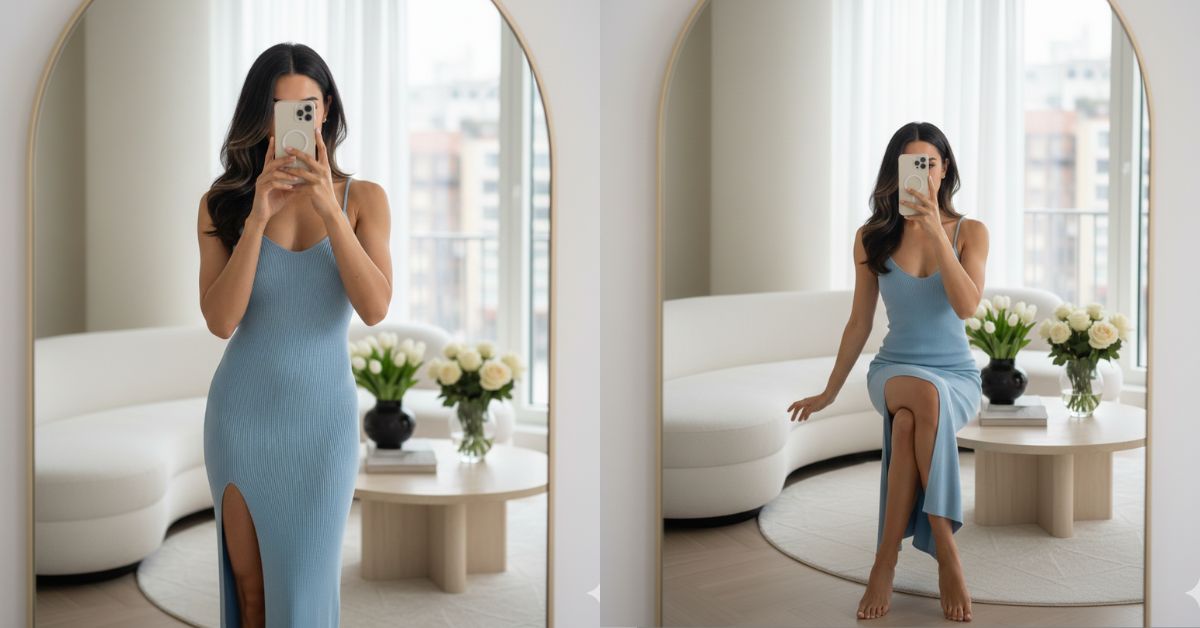 Mirror Selfie Lifestyle Look for Modern Fashion Portrait