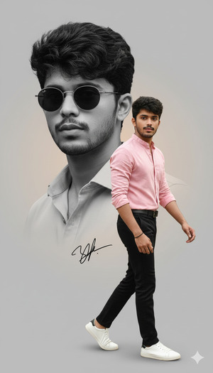 Modern Split Personality Fashion Poster