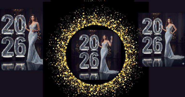 New Year Crystal Number Look