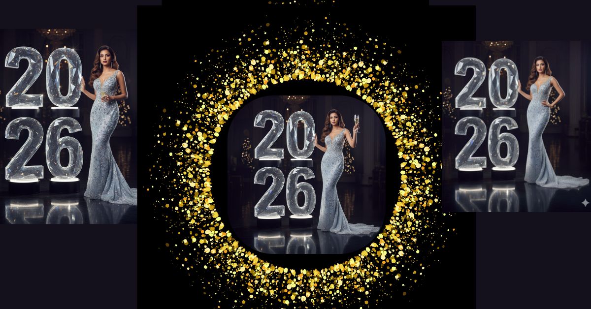 New Year Crystal Number Look