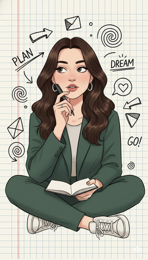 Notebook in Lap Creator Pose