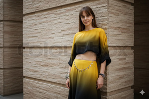 Ombre Fashion Wall Pose Look