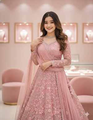 One Hand Holding Dupatta Other