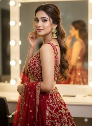 One Hand Holding Dupatta Soft Bridal Grace