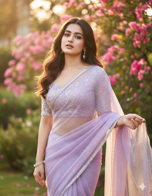 One Hand Holding Pallu Soft Elegant Motion