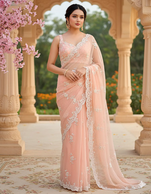 One Hand Holding Saree Pallu