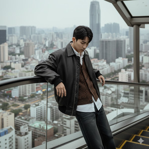 One Hand Near Face Looking Sideway 1