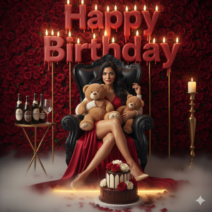 One Hand on Hair Glam Editorial Look