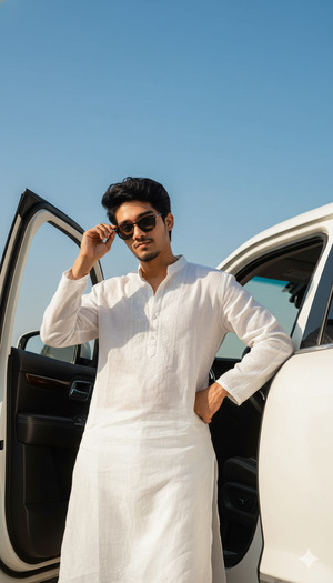 One Hand on Hip Other Hand Holding Sunglasses