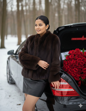 One hand on trunk one arm across waist 1