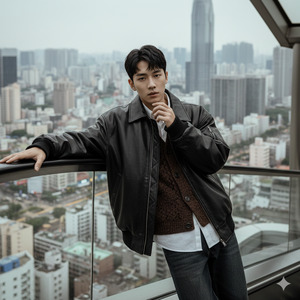 Outdoor Escalator Editorial Fashion Portrait 1