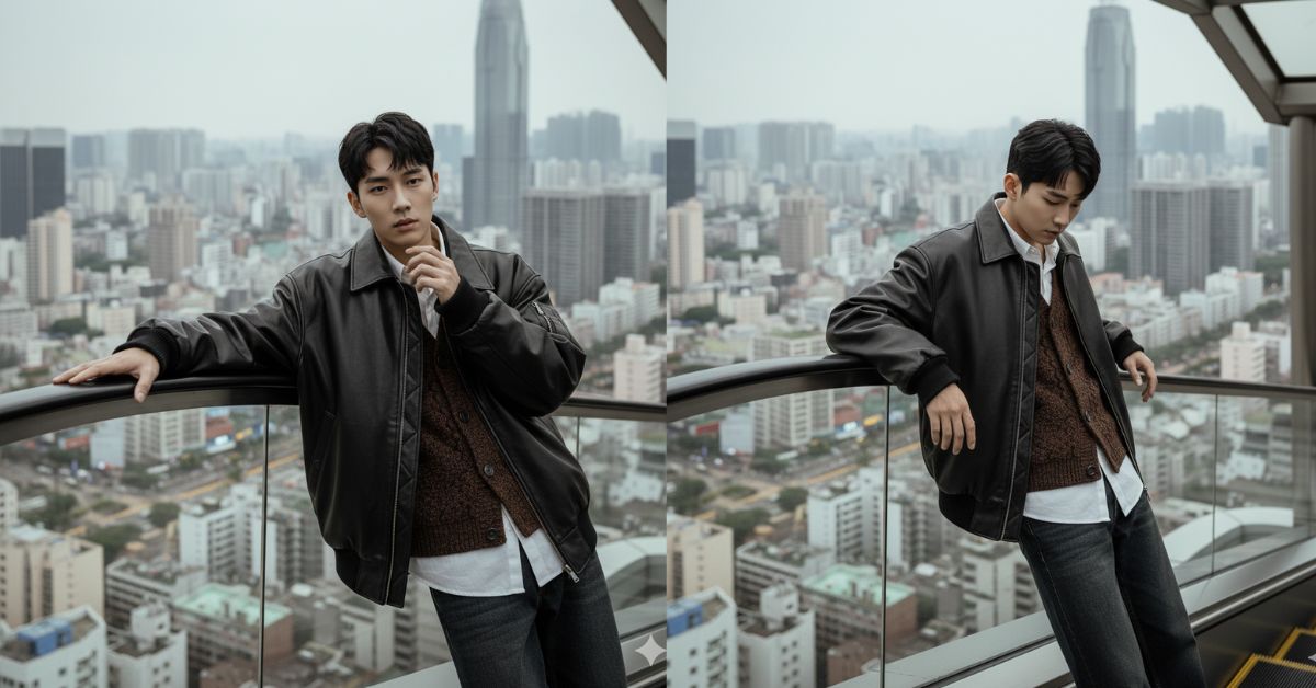 Outdoor Escalator Editorial Fashion Portrait