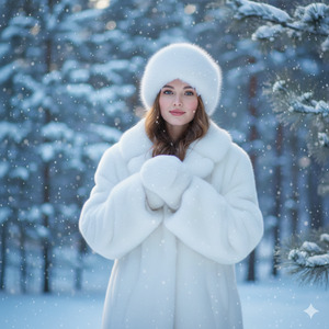 Over the Shoulder Winter Gaze