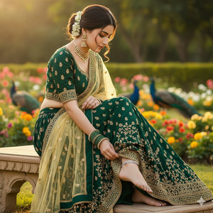 Pose Variant 1 Anklet Adjustment Side Seated Pose