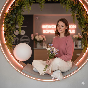 Relaxed Bouquet Downward Look