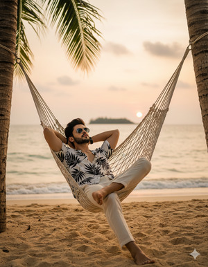 Relaxed Hands Behind Head Pose