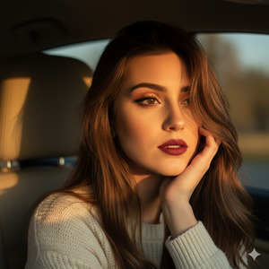 Right Hand Near Face Looking Slightly Up