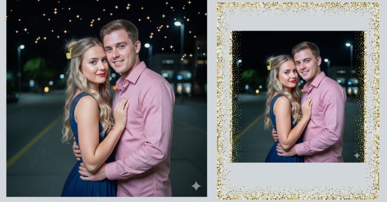 Romantic Night Couple Photo