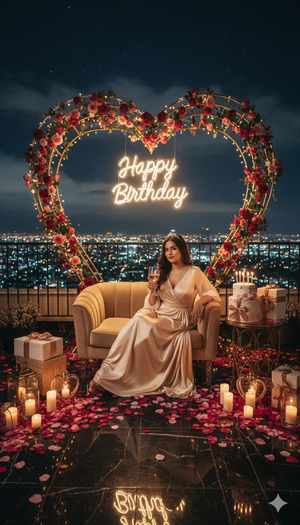 Romantic Rooftop Birthday Scene 2