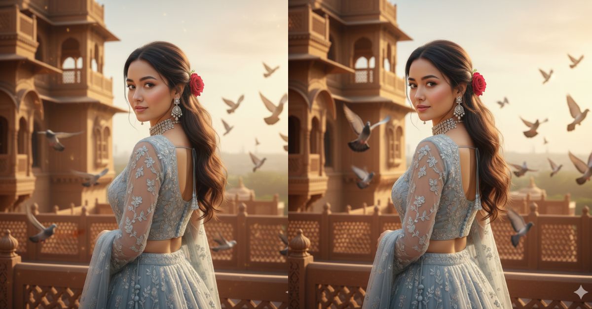 Royal Rajasthani Back-Pose Look