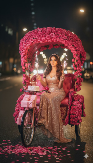Seated Sparkler Celebration Pose
