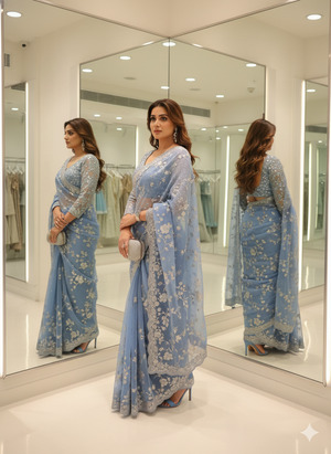 Side Angle with Glance to Mirror Luxury Editorial Moment