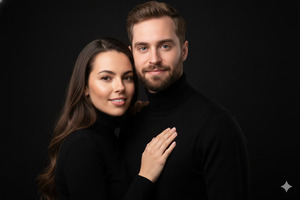 Side Embrace Intimate Elegant