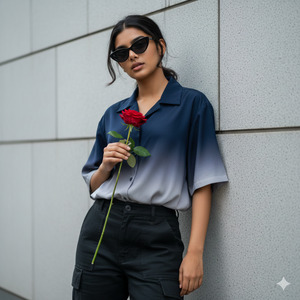 Side Lean with Rose at Chest