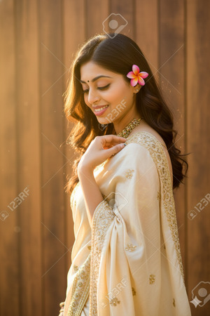 Side Profile Pose Looking Slightly Down Dreamy Calm