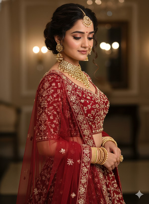 Side Profile Royal Bridal Pose