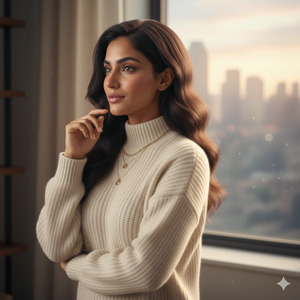 Side Profile Thoughtful Pose