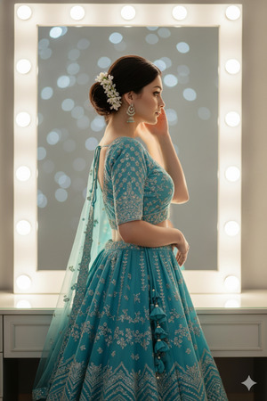 Side Seated Mirror Focus Pose