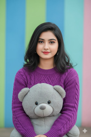 Sitting Slightly Forward Stuffed Animal on Lap
