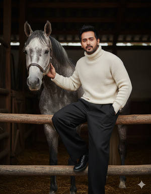 Sitting on Stable Fence