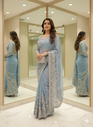 Slight Turn with Clutch at Waist Editorial Poise