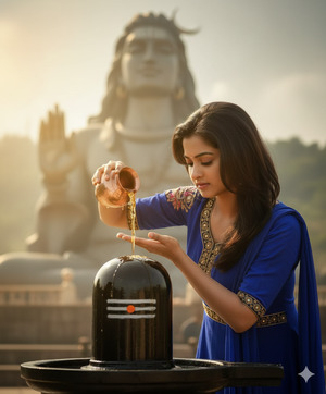 Slightly Bent Forward Devotional Pose