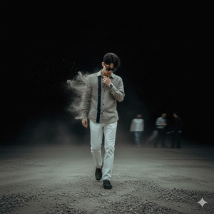 Smoke Disintegration Cinematic Walk Portrait