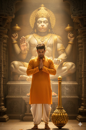 Standing Devotion Hands Folded